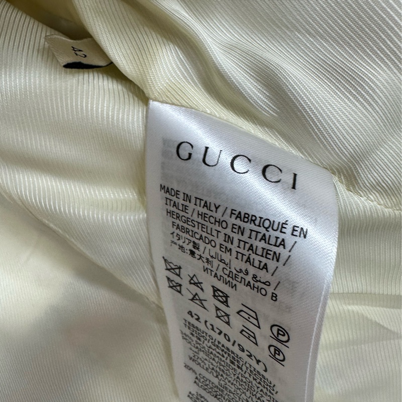 Gucci 短袖格紋外套 近全新42碼-3