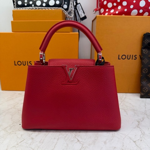 LV CAPUCINES BB紅色銀釦兩用包