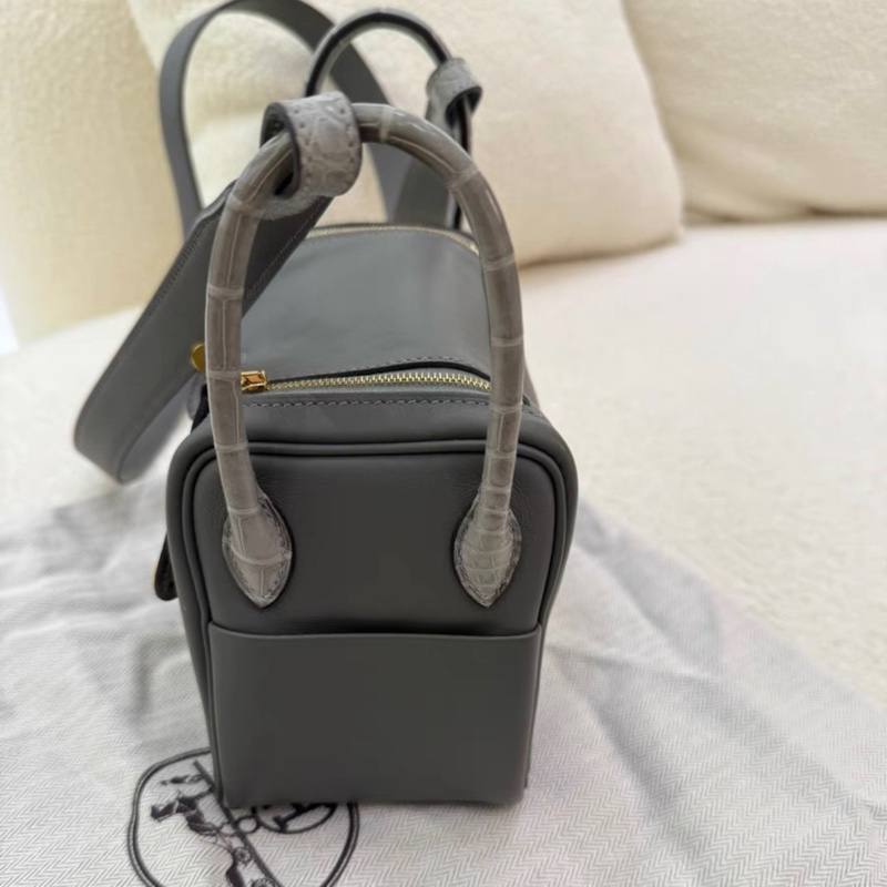 Hermes mini lindy積雨雲灰 touch u刻 2023年票 98新-2