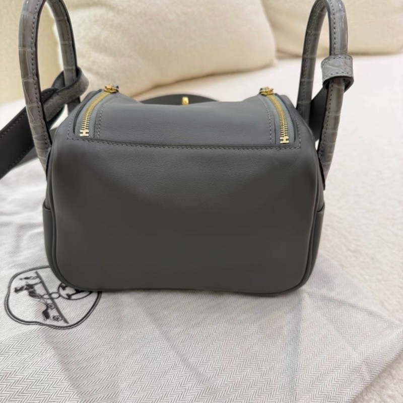 Hermes mini lindy積雨雲灰 touch u刻 2023年票 98新-3