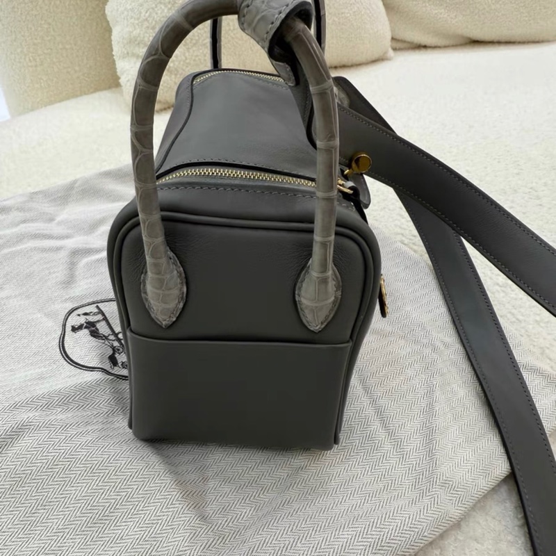 Hermes mini lindy積雨雲灰 touch u刻 2023年票 98新-4