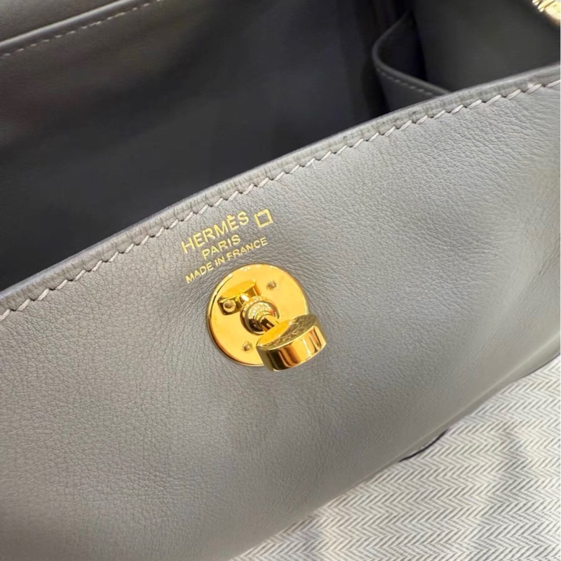 Hermes mini lindy積雨雲灰 touch u刻 2023年票 98新-7