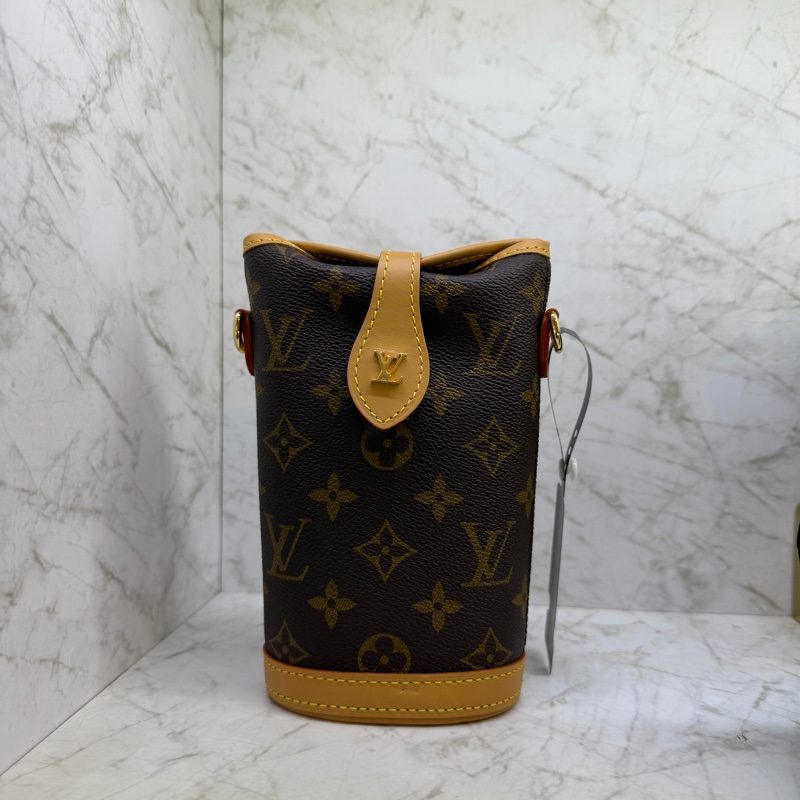 LV老花薯條斜背包/晶片-0