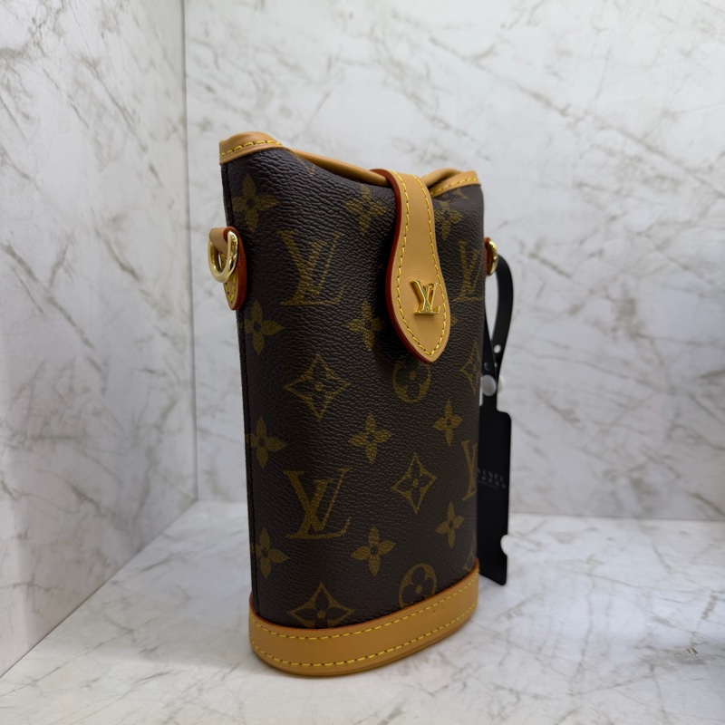 LV老花薯條斜背包/晶片-2