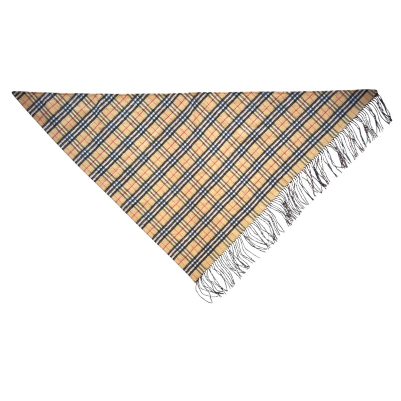 BURBERRY 經典格紋 純羊絨 三角圍巾-3