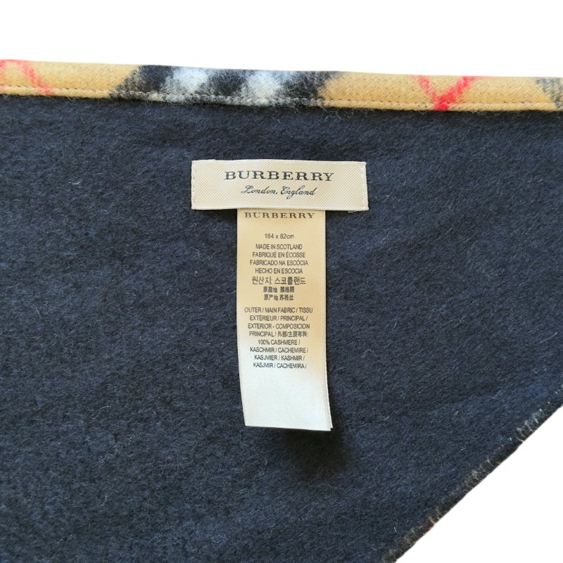 BURBERRY 經典格紋 純羊絨 三角圍巾-7