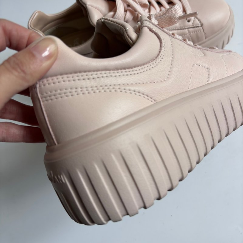 38號 極新::Hogan:: 粉色厚底休閒鞋 H-Stripes Leather Sneakers | Pink-11