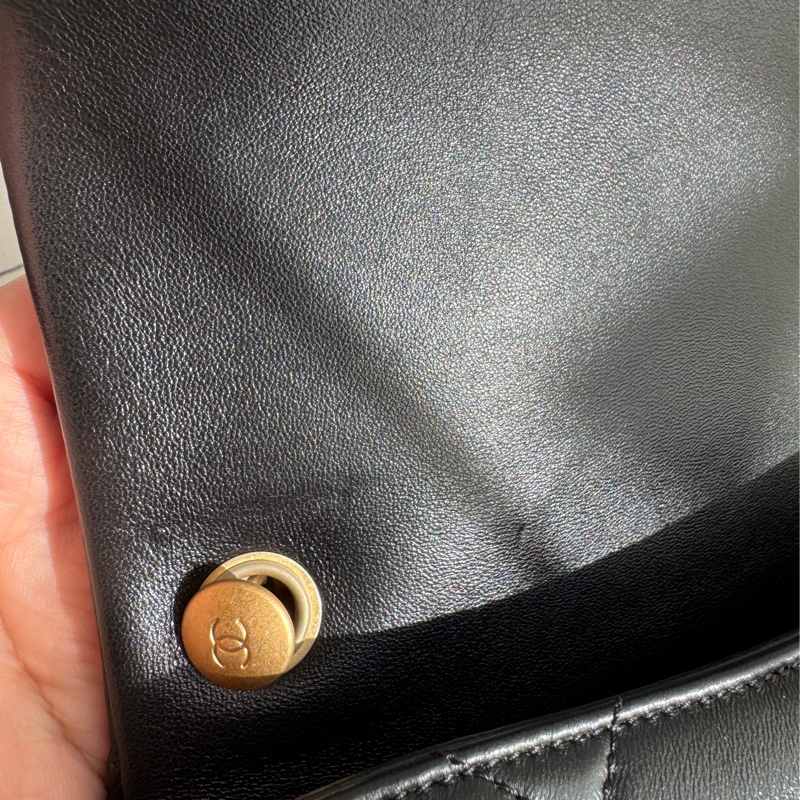 chanel黑大菱格雙珍珠調節鏈包   超美的✨-15