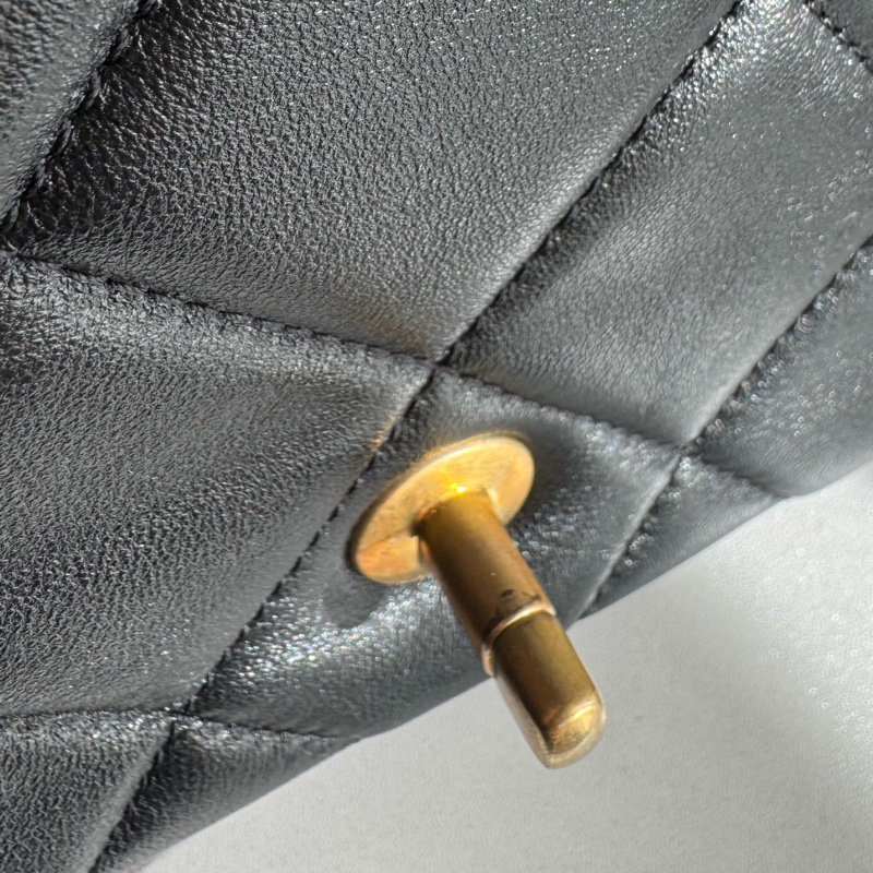 chanel黑大菱格雙珍珠調節鏈包   超美的✨-20