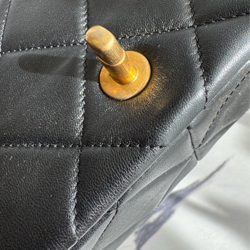 chanel黑大菱格雙珍珠調節鏈包   超美的✨-22