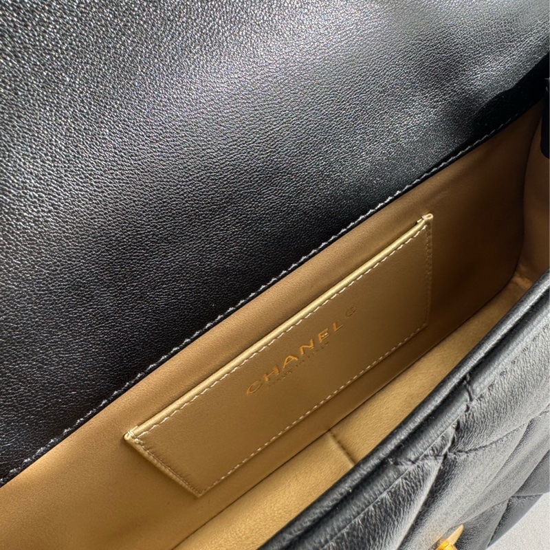 chanel黑大菱格雙珍珠調節鏈包   超美的✨-28