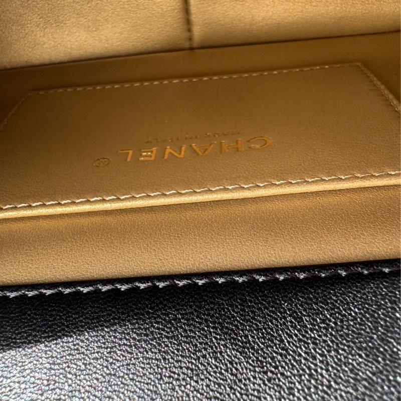 chanel黑大菱格雙珍珠調節鏈包   超美的✨-33