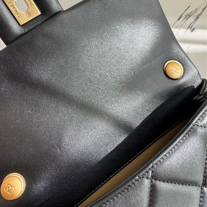 chanel黑大菱格雙珍珠調節鏈包   超美的✨-34