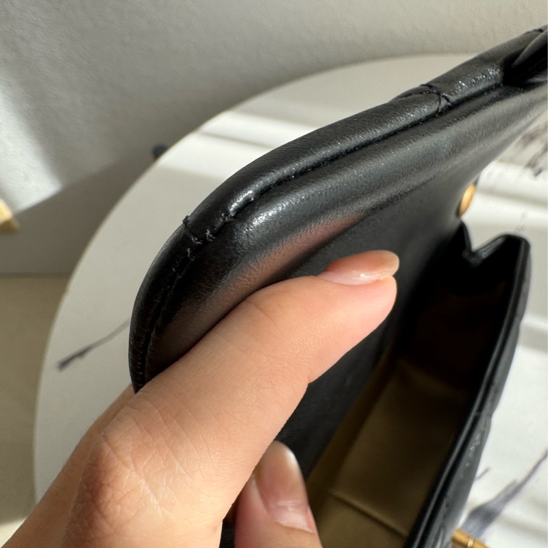 chanel黑大菱格雙珍珠調節鏈包   超美的✨-38