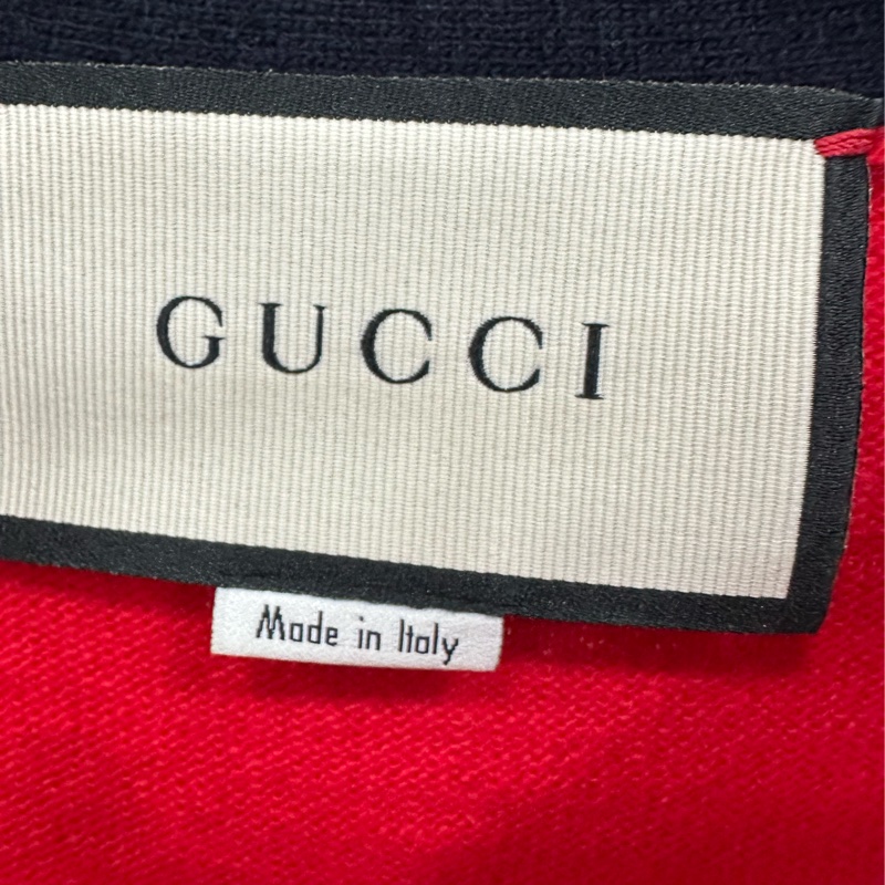 Gucci古馳 紅色拼色無袖針織連身裙 M碼-2