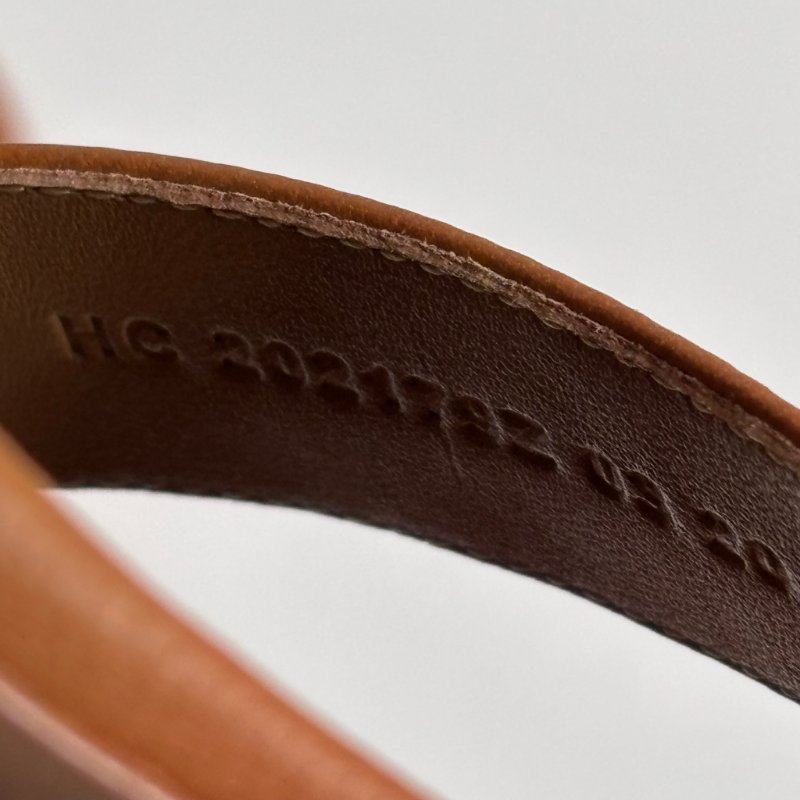 39.5號 ::HERMES:: 金棕色 豬鼻環 粗跟涼鞋 拖鞋 Bikini Sandal-23