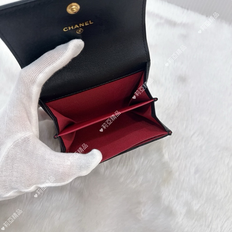 莉亞精品♡Chanel AP1180 雙層卡包 二手-10