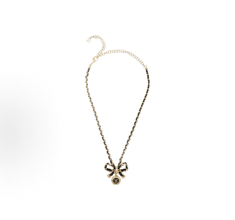 Chanel 雙C 蝴蝶結項鍊-1