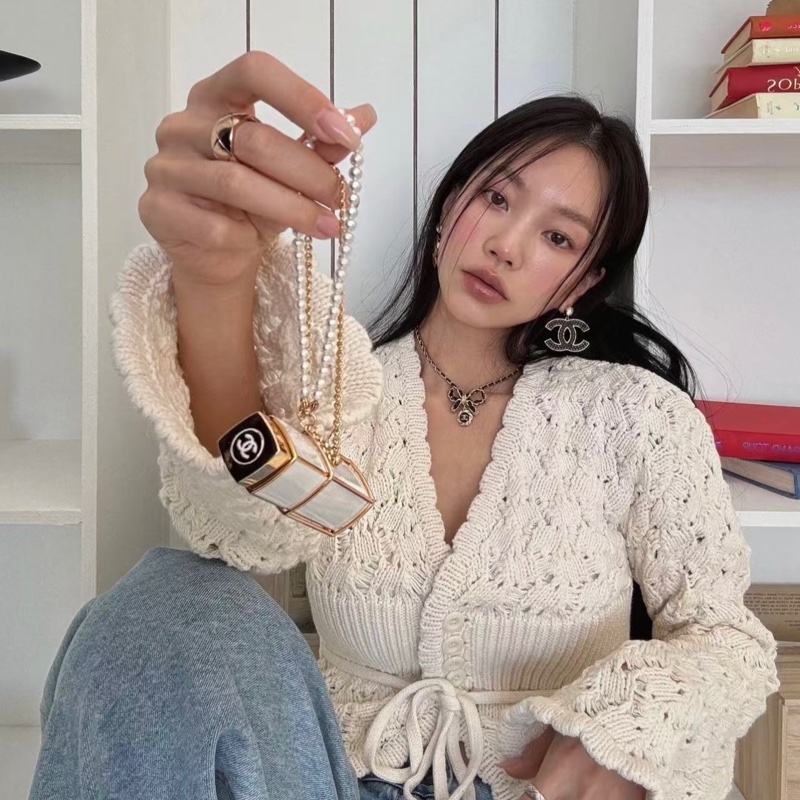 Chanel 雙C 蝴蝶結項鍊-5