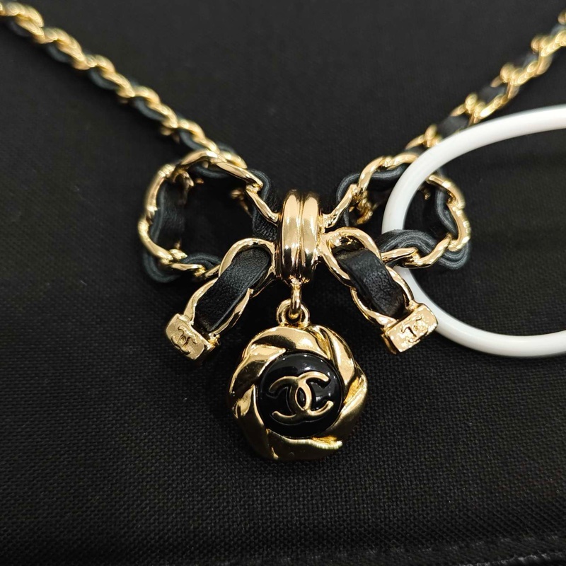 Chanel 雙C 蝴蝶結項鍊-7