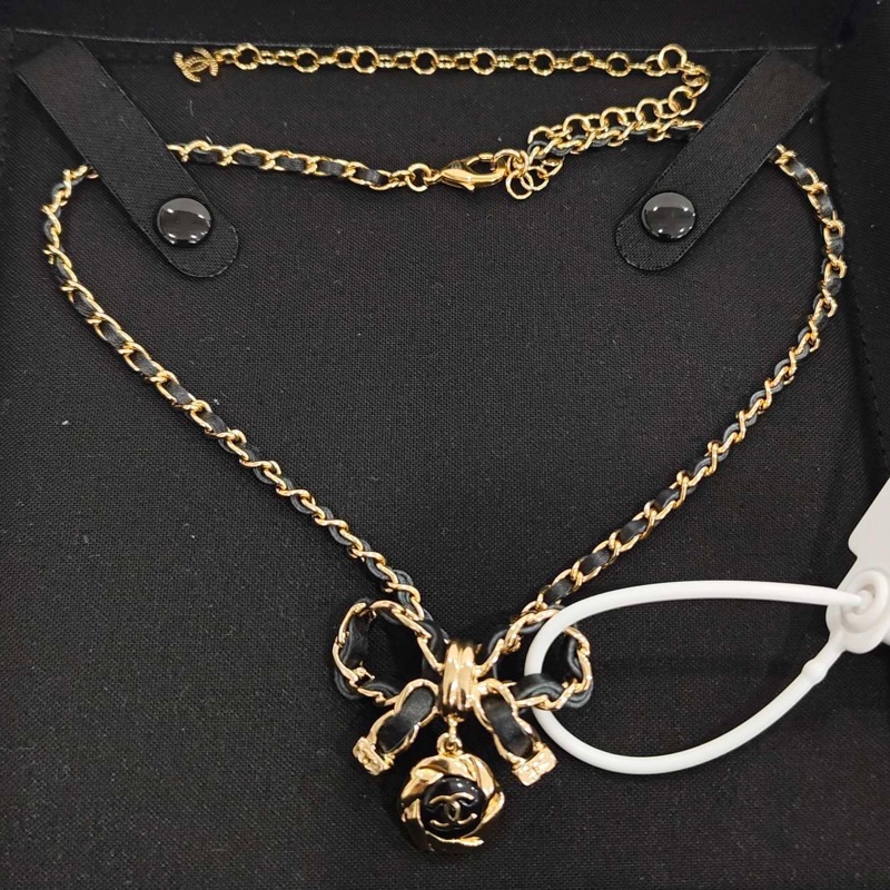 Chanel 雙C 蝴蝶結項鍊-9