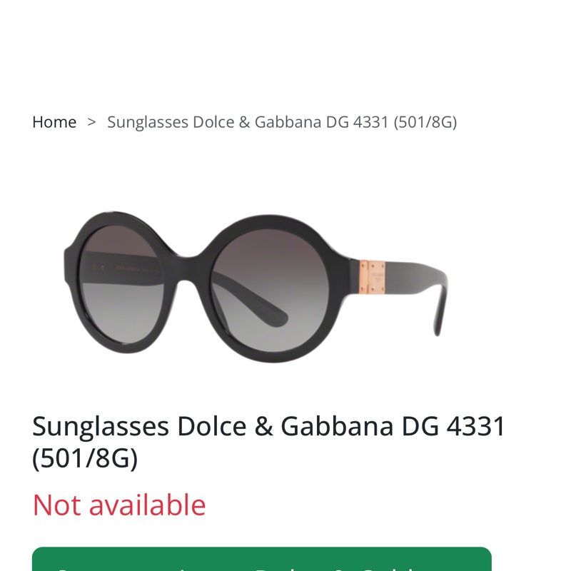 原價8千多｜義大利製｜D&G 太陽眼鏡/ Dolce & Gabbana  DG 4331 501/8G Black, Size 53-21-140｜墨鏡-4