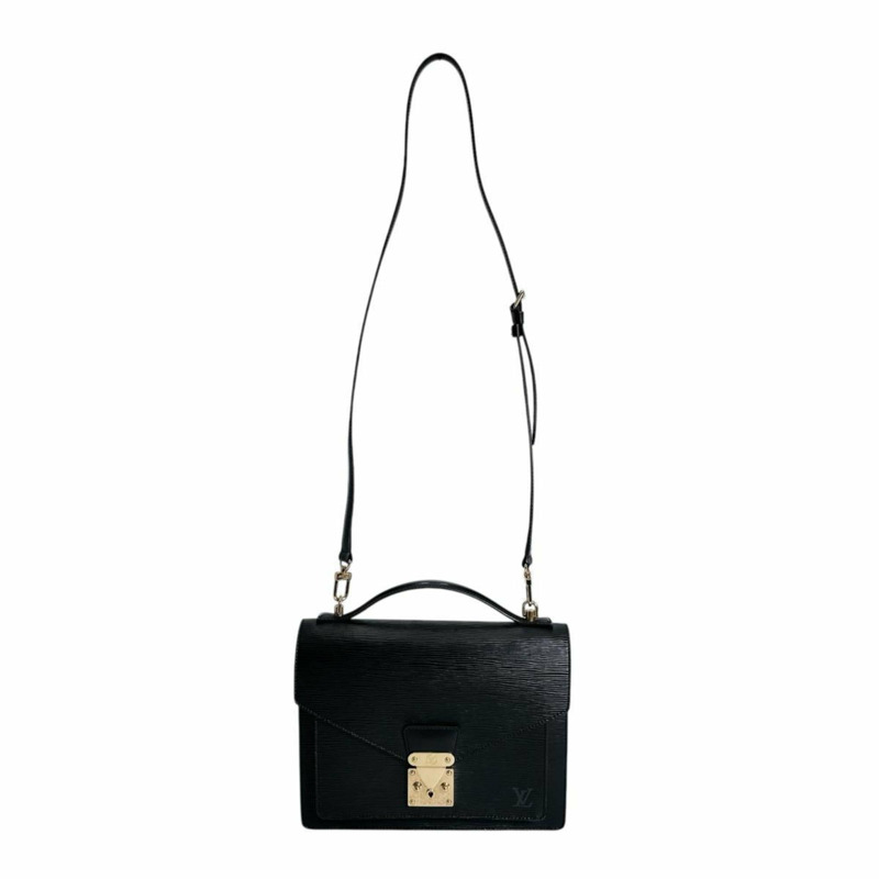 路易威登 Monceau Epi 皮革肩背包 M52792 黑色-2