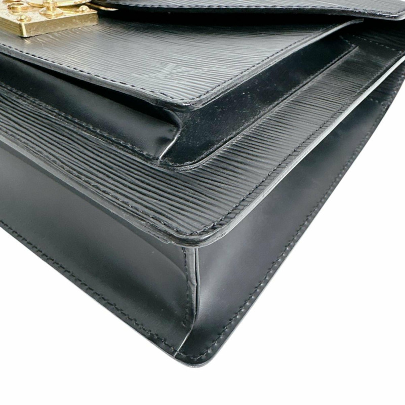 路易威登 Monceau Epi 皮革肩背包 M52792 黑色-5