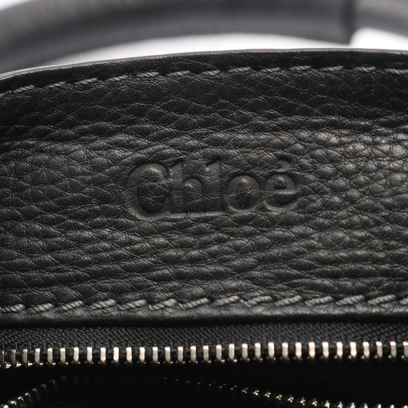 Chloe Paddington 黑色真皮單肩手提包,金色五金配件,二手女款-3