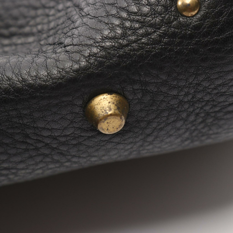 Chloe Paddington 黑色真皮單肩手提包,金色五金配件,二手女款-9