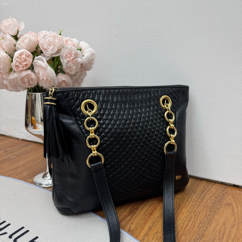 Bally「特價出清」 中古 羊皮 鏈條包 vintage 肩背包 大容量 中古-0