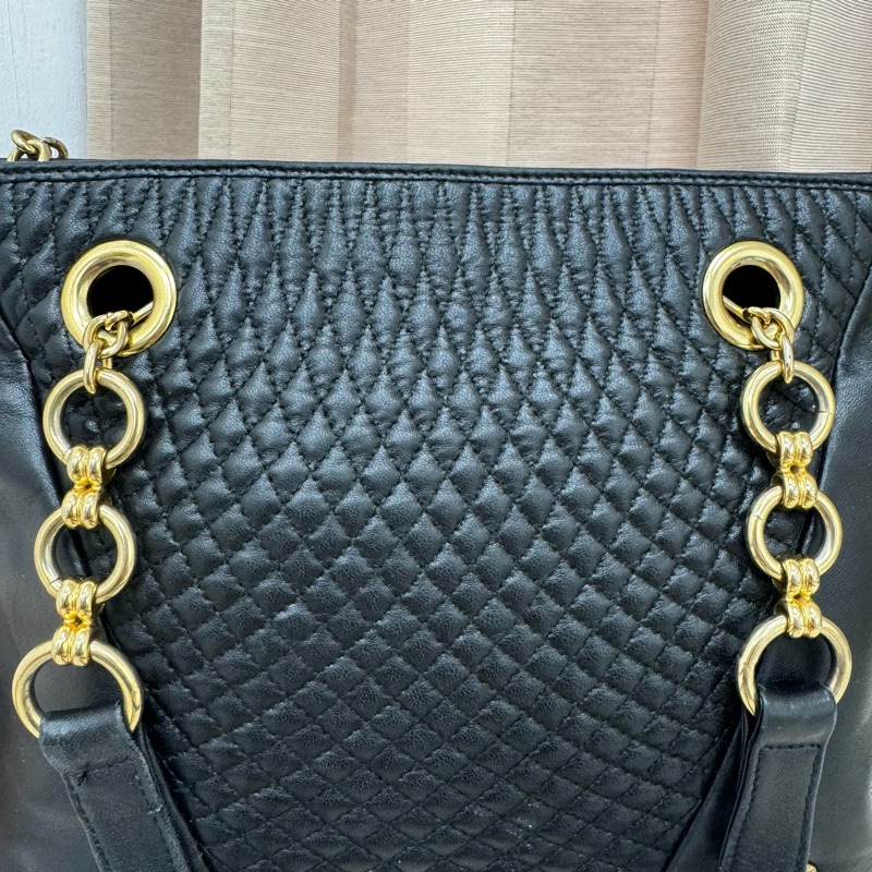 Bally「特價出清」 中古 羊皮 鏈條包 vintage 肩背包 大容量 中古-12