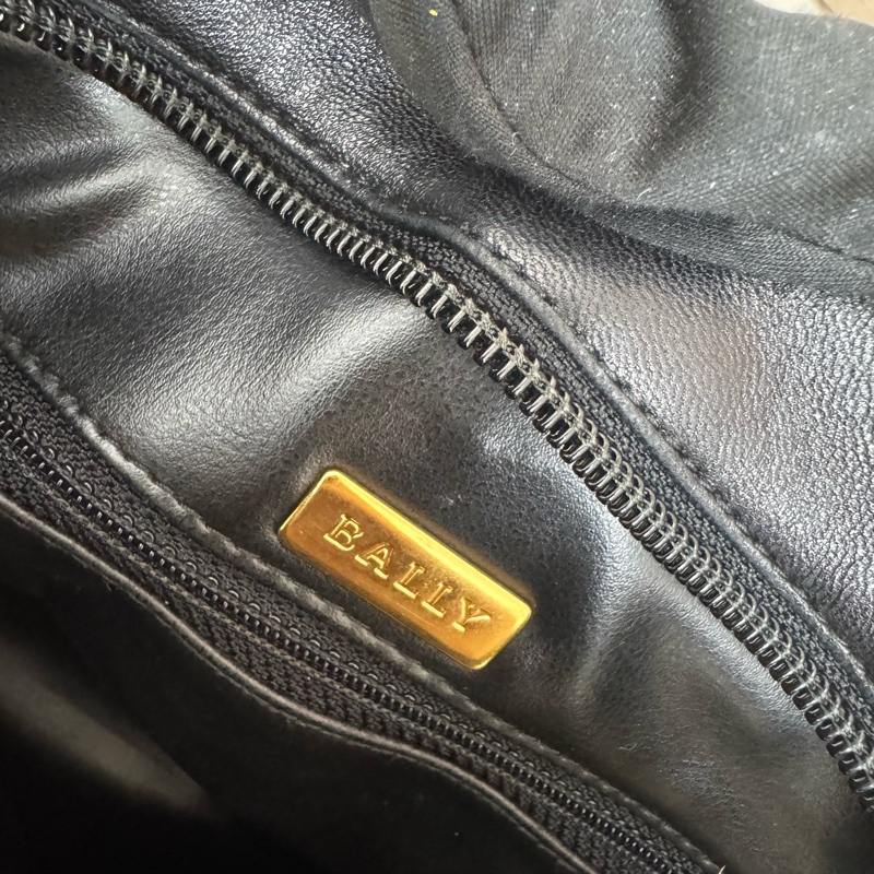 Bally「特價出清」 中古 羊皮 鏈條包 vintage 肩背包 大容量 中古-25