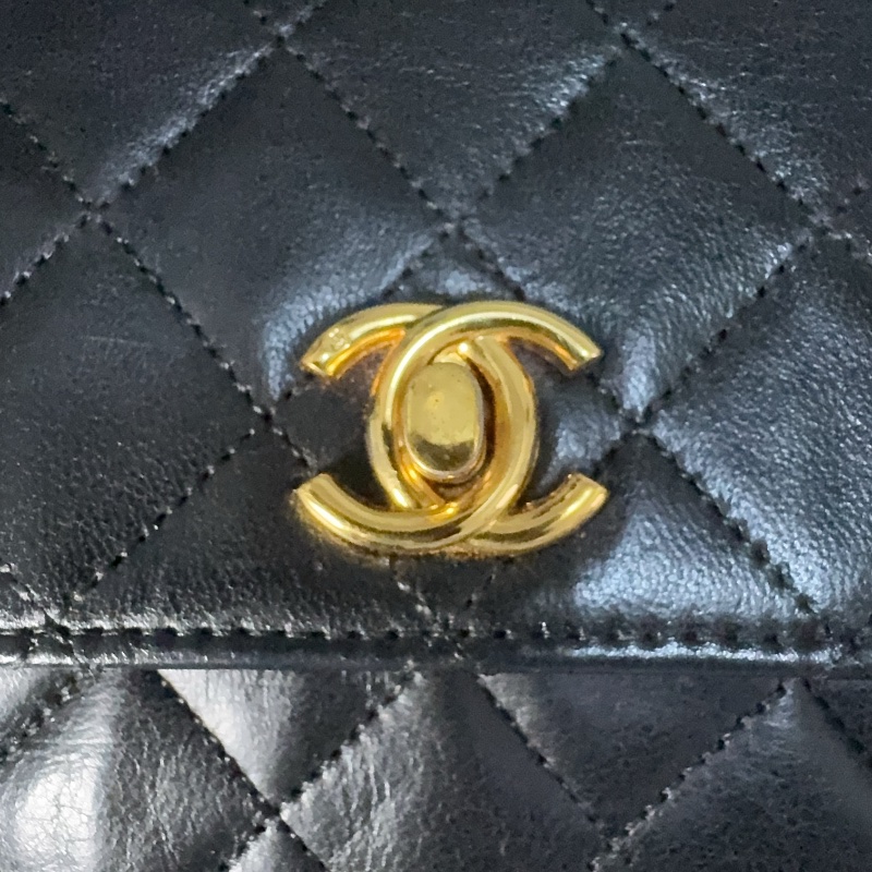 Chanel 香奈兒 經典菱格紋 黑色鏈條包-3