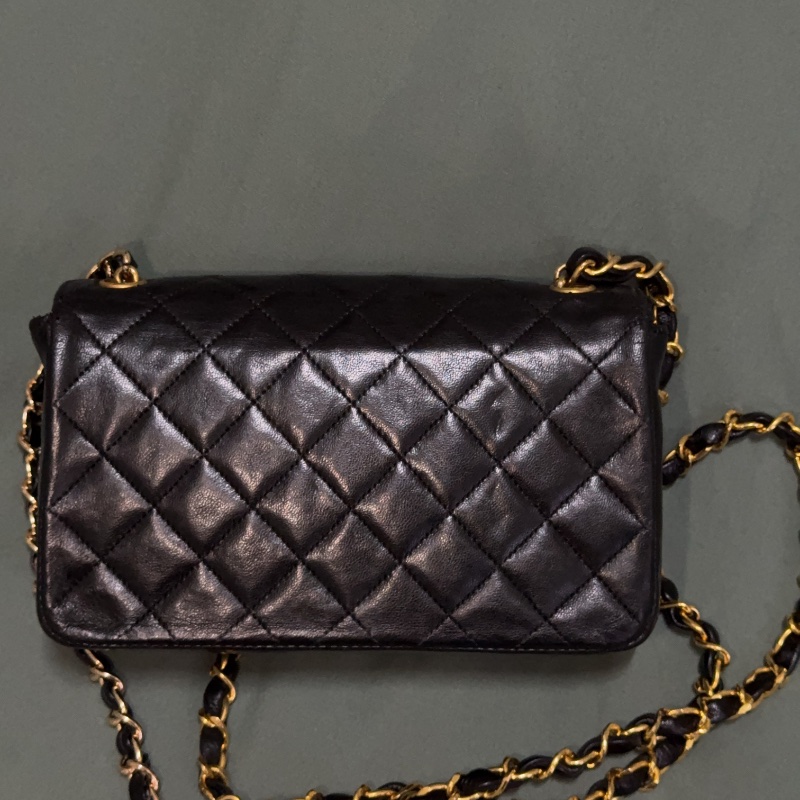 Chanel 香奈兒 經典菱格紋 黑色鏈條包-6