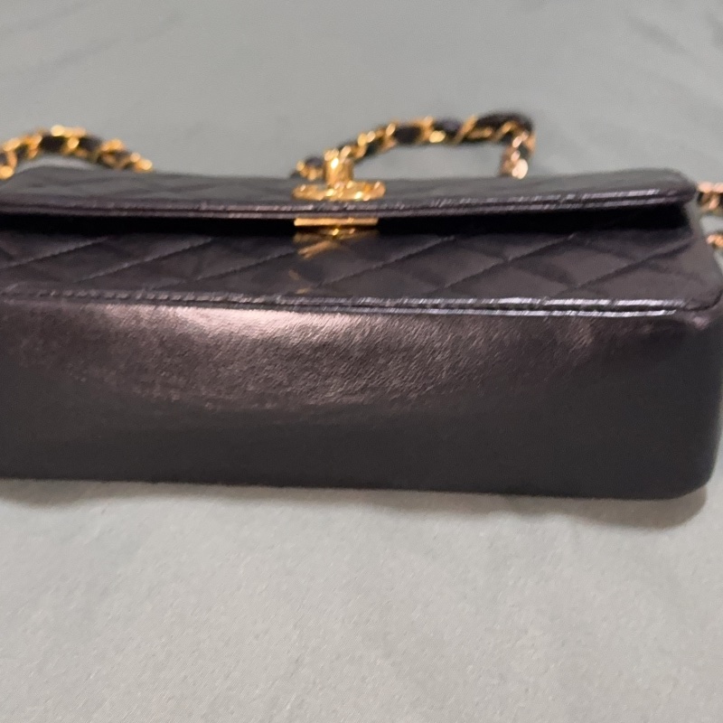 Chanel 香奈兒 經典菱格紋 黑色鏈條包-7