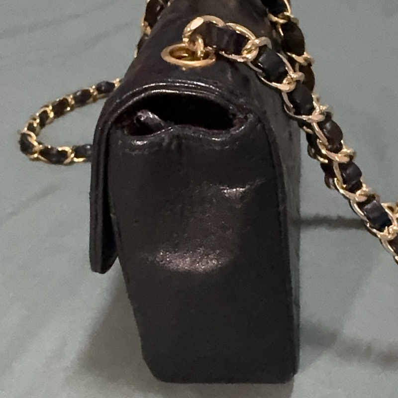 Chanel 香奈兒 經典菱格紋 黑色鏈條包-9