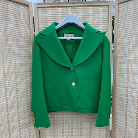 Gucci羊毛混紡短款西裝外套 42碼