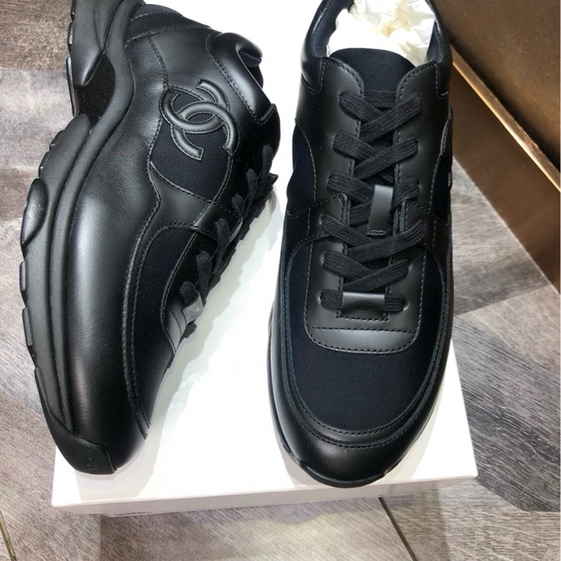 全新 未使用Chanel 香奈兒鞋男士43碼 黑武士運動鞋-11
