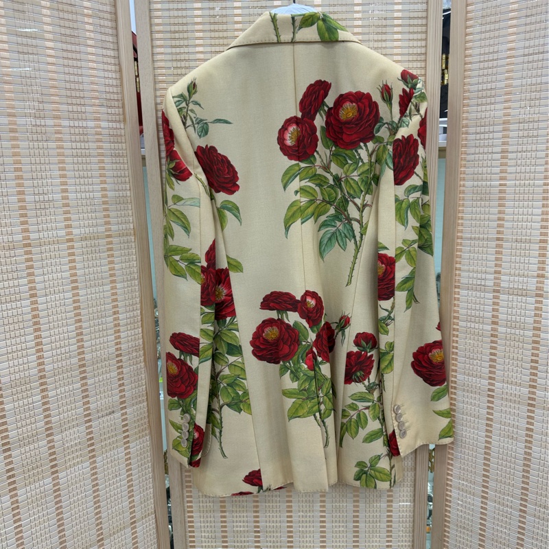 Gucci 秀款毛料花朵西服外套 40碼-1