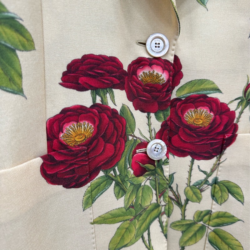 Gucci 秀款毛料花朵西服外套 40碼-4