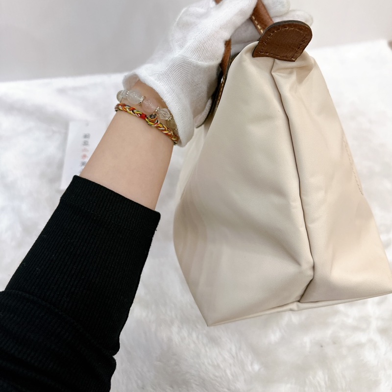 莉亞精品♡Longchamp 奶白托特包 二手-3