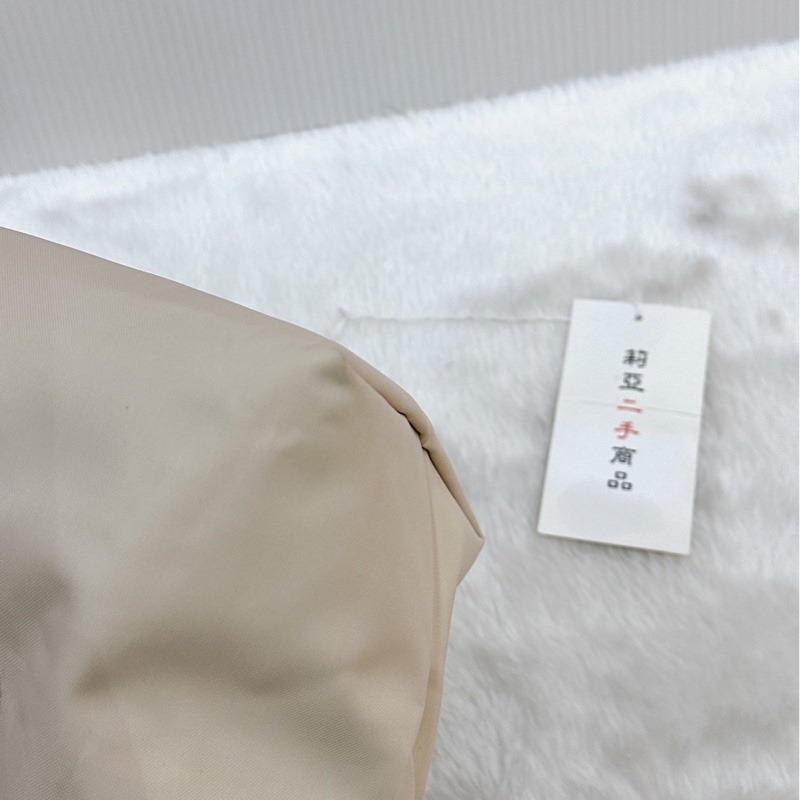 莉亞精品♡Longchamp 奶白托特包 二手-7