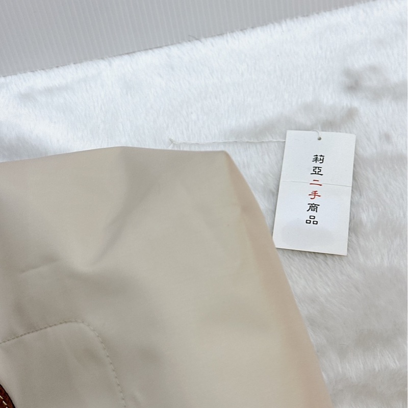 莉亞精品♡Longchamp 奶白托特包 二手-8