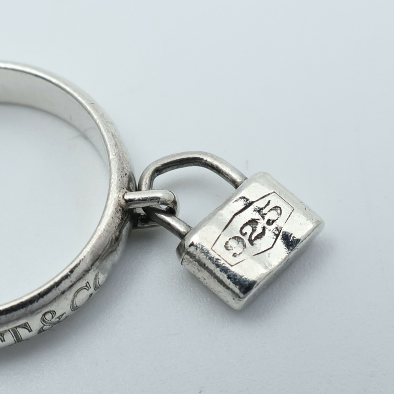 TIFFANY＆CO 925/837純銀Lock Ring戒指US#5.75-5