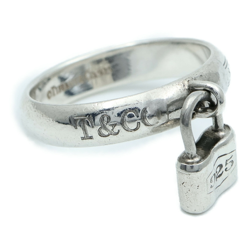 TIFFANY＆CO 925/837純銀Lock Ring戒指US#5.75-8