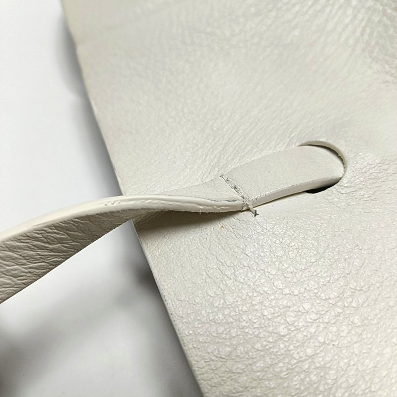 BALENCIAGA Cabas 白色牛皮手提包-9