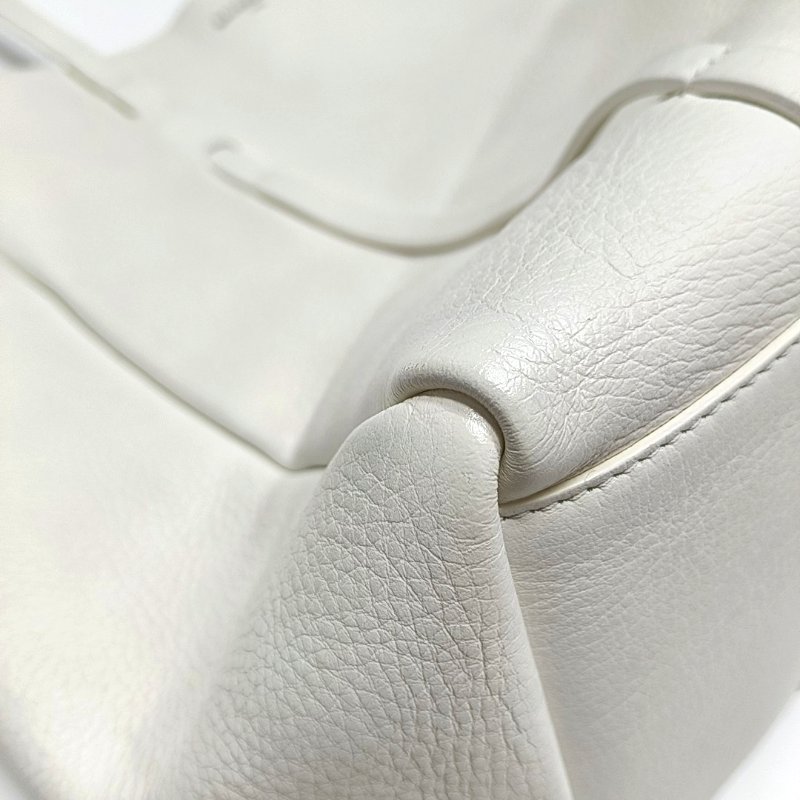 BALENCIAGA Cabas 白色牛皮手提包-11