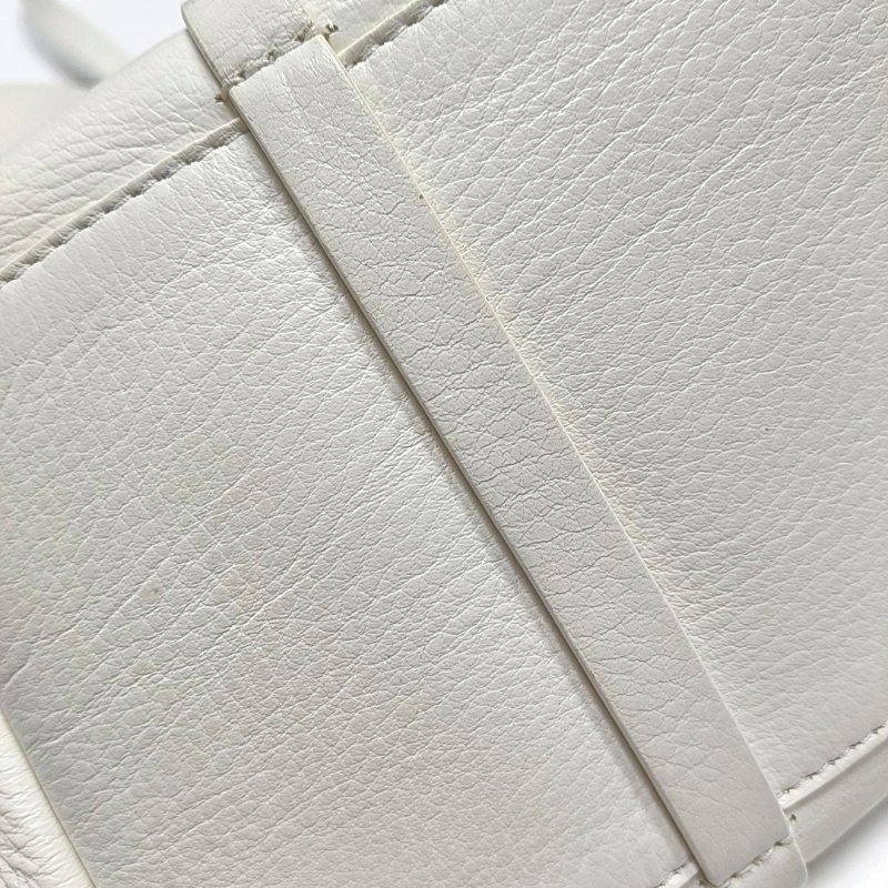 BALENCIAGA Cabas 白色牛皮手提包-12