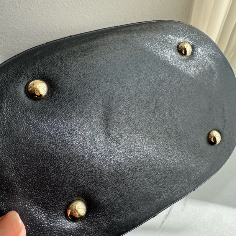 chanel黑菱格直立上蓋斜背包-11